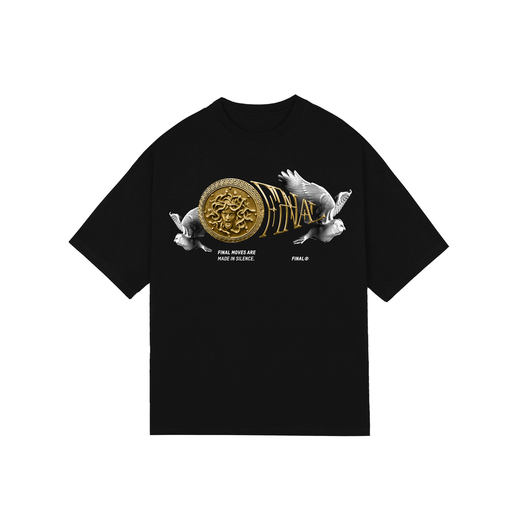 Gold Medusa T-Shirt Black
