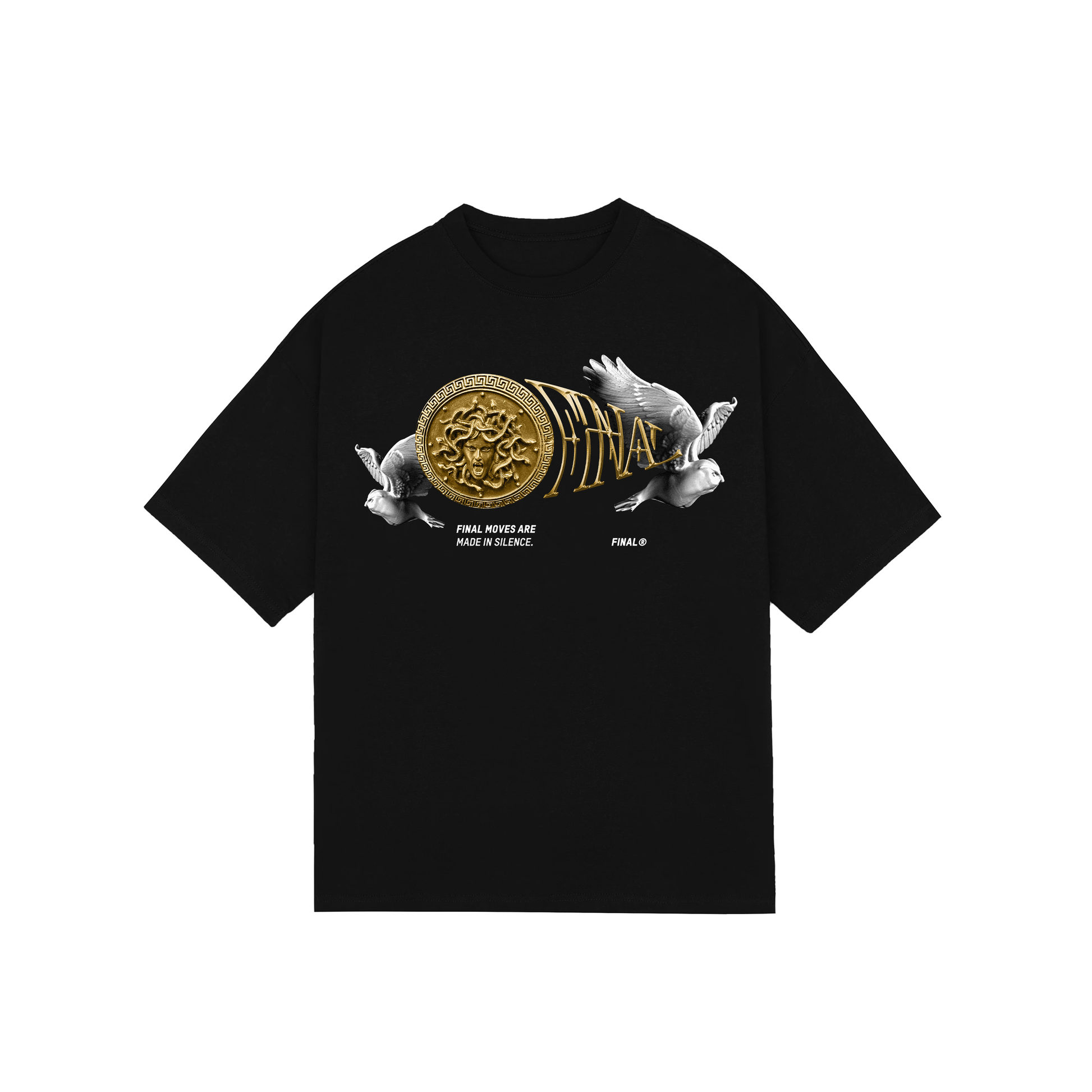 Gold Medusa T-Shirt Black