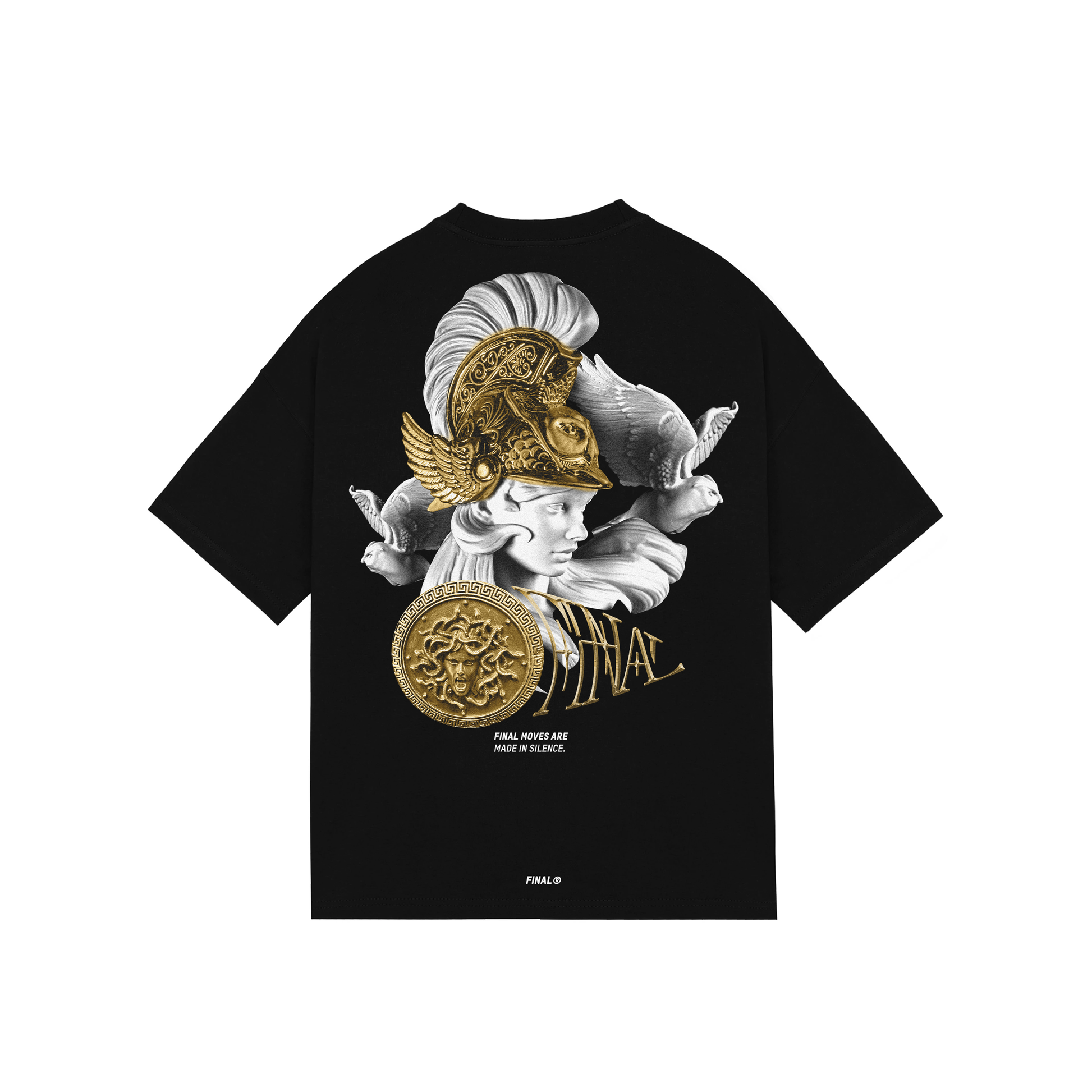 Gold Medusa T-Shirt Black