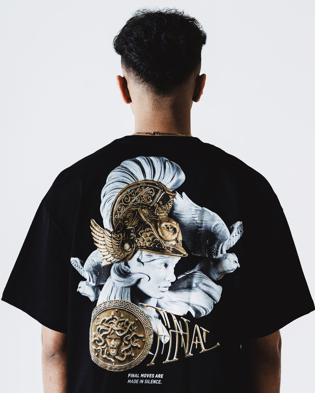 Gold Medusa T-Shirt Black
