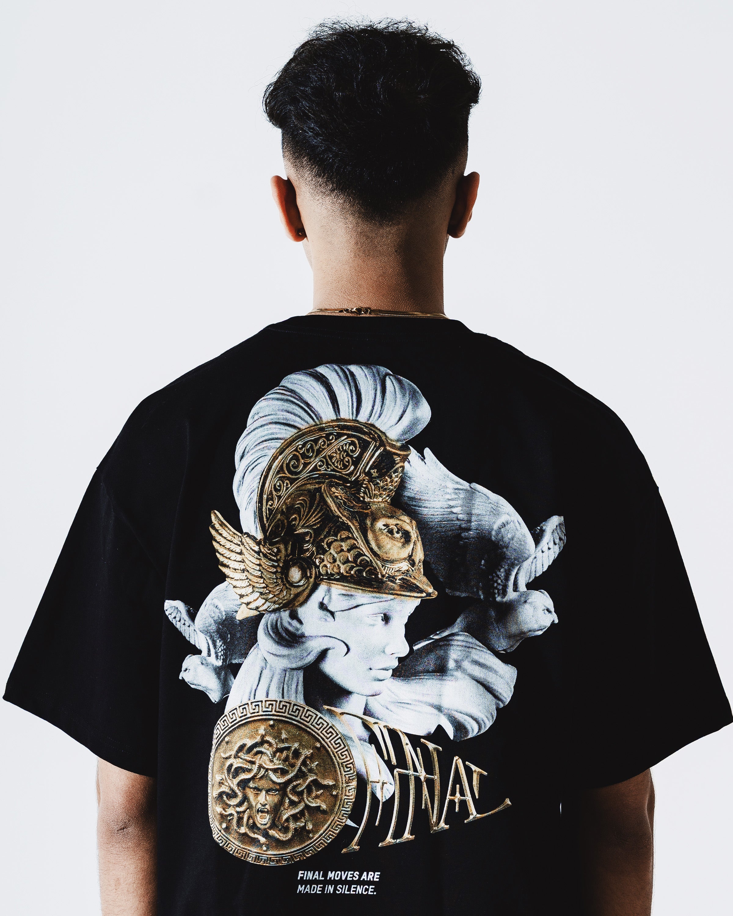 Gold Medusa T-Shirt Black